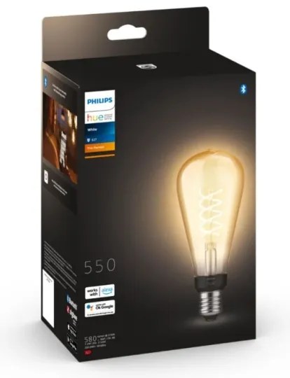 LED Stmievateľná žiarovka Philips Hue WHITE FILAMENT ST72 E27/7W/230V 2100K