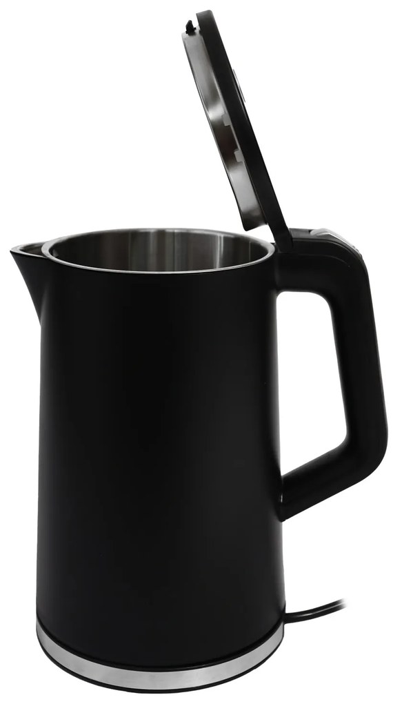 Bauerkraft Bezdrôtová cestovná rýchlovarná kanvica 1500 W 1,7 l otočná čierna