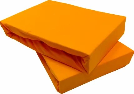 Posteľná plachta jersey oranžová - 200x220cm
