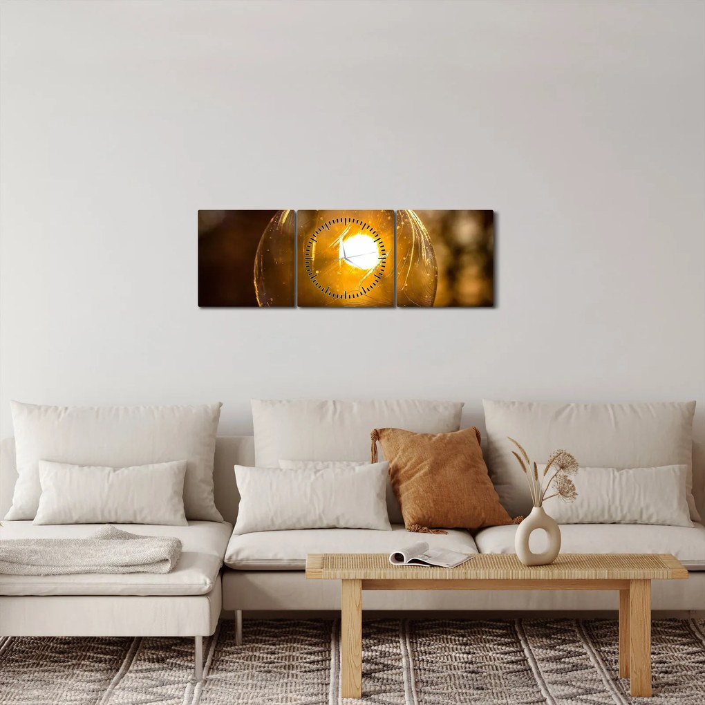 Obraz - Priehľadná bublina (s hodinami) (90x30 cm)
