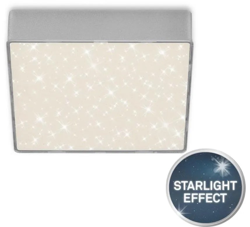 Briloner 7076-414 -LED Stropné svietidlo STAR SKY LED/11W/230V 15x15 cm strieborná