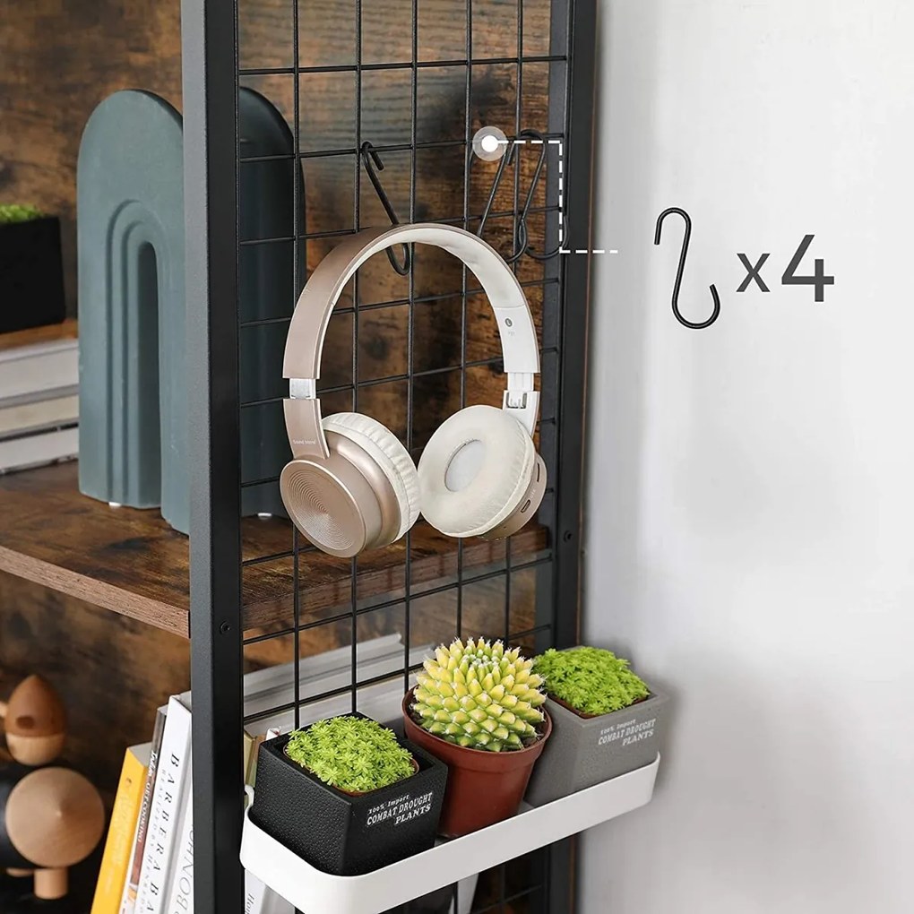 Knižnica VASAGLE Monica hnedá/čierna