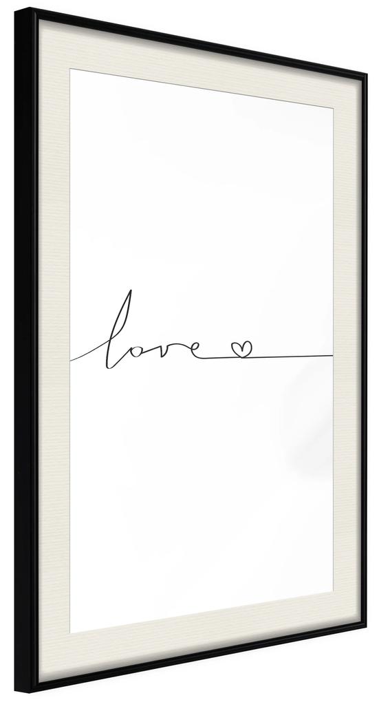 Artgeist Plagát - Love Everywhere [Poster] Veľkosť: 40x60, Verzia: Čierny rám s passe-partout