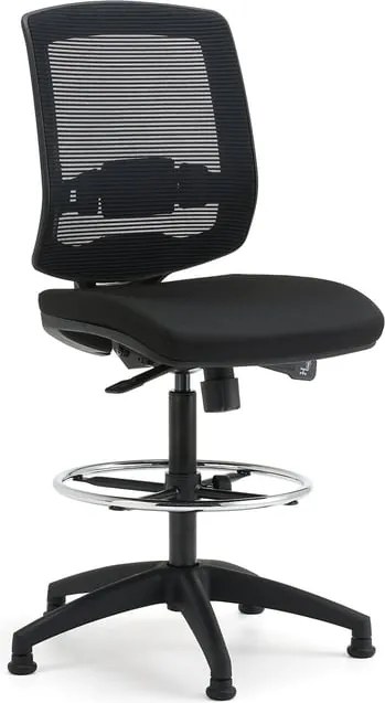 Kancelárska stolička STANLEY, s vyšším posedom, čierna