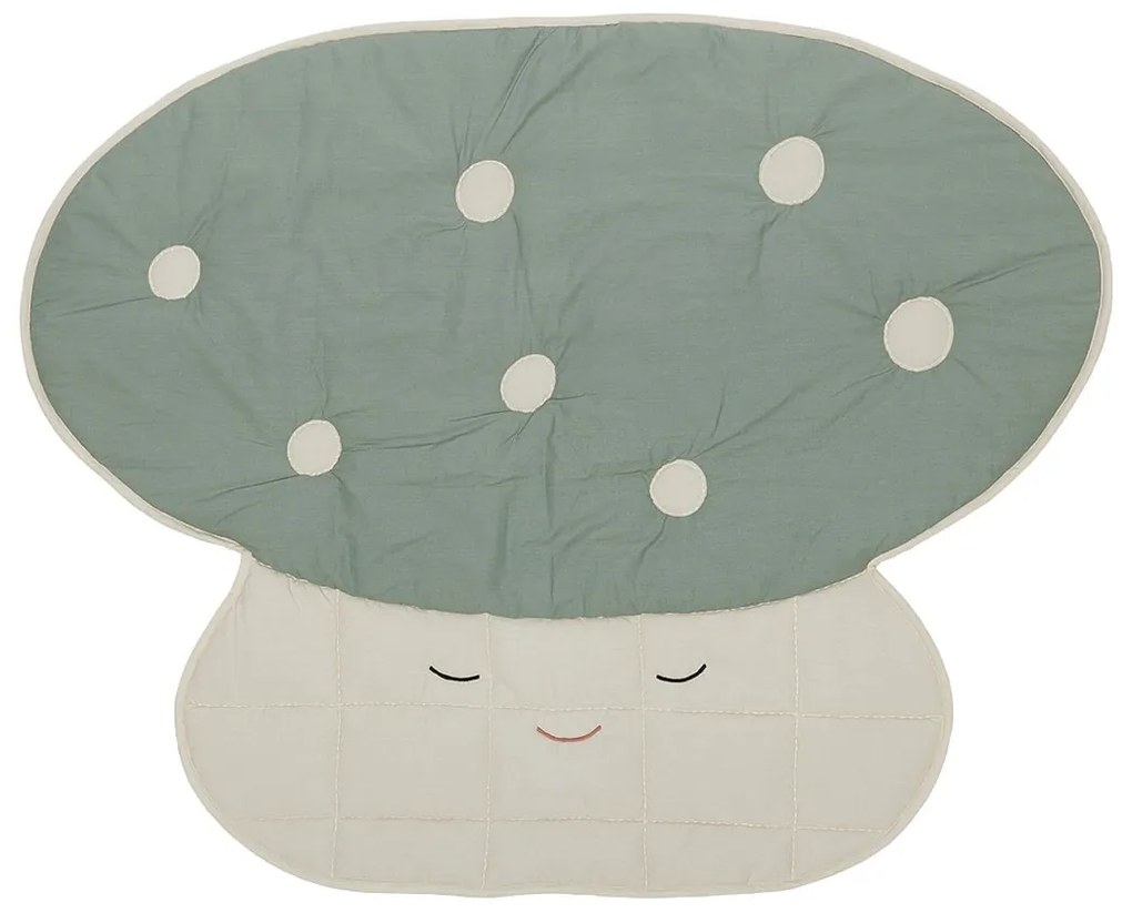 OYOY Prešívaná hracia deka Mushroom Green 120 x 98 cm