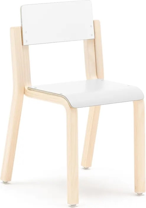 Detská stolička DANTE, výška 380 mm, breza/biela