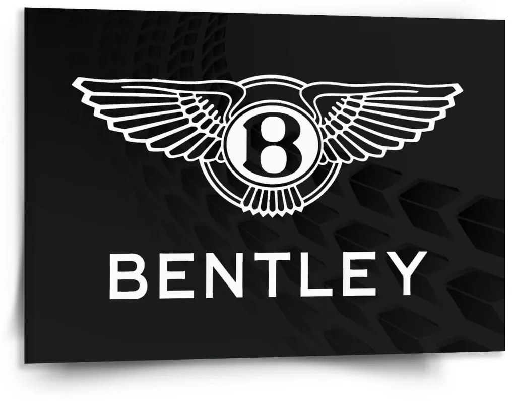 Sablio Obraz Logo Bentley Černý - 150x110 cm