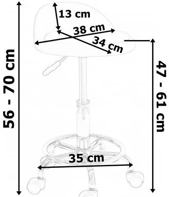 Otočná barová stolička Lomo biela