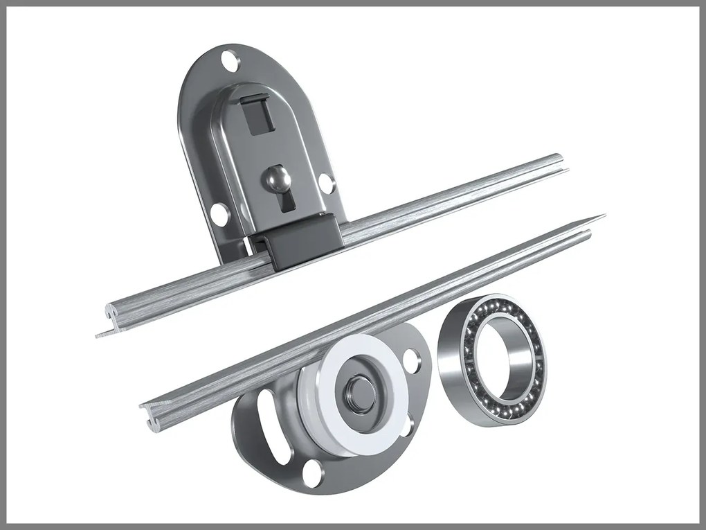 Šatníková skriňa 158 cm Belini biely mat / šedý lesk s posuvnými dverami a zrkadlom  MG SZP3/3/W/WI/1L5S/HI