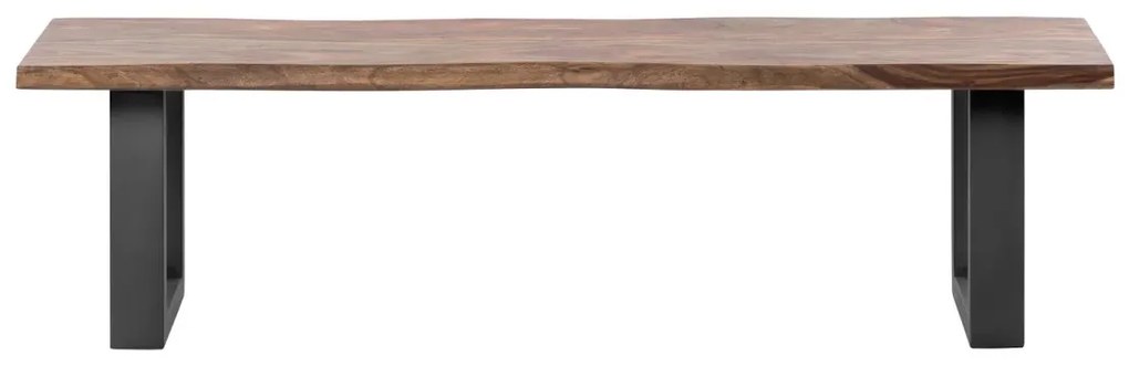 furniture-nabytek.cz - Masivní lavice Bullwer z palisandru, lakovaná, černá – 190×40 cm