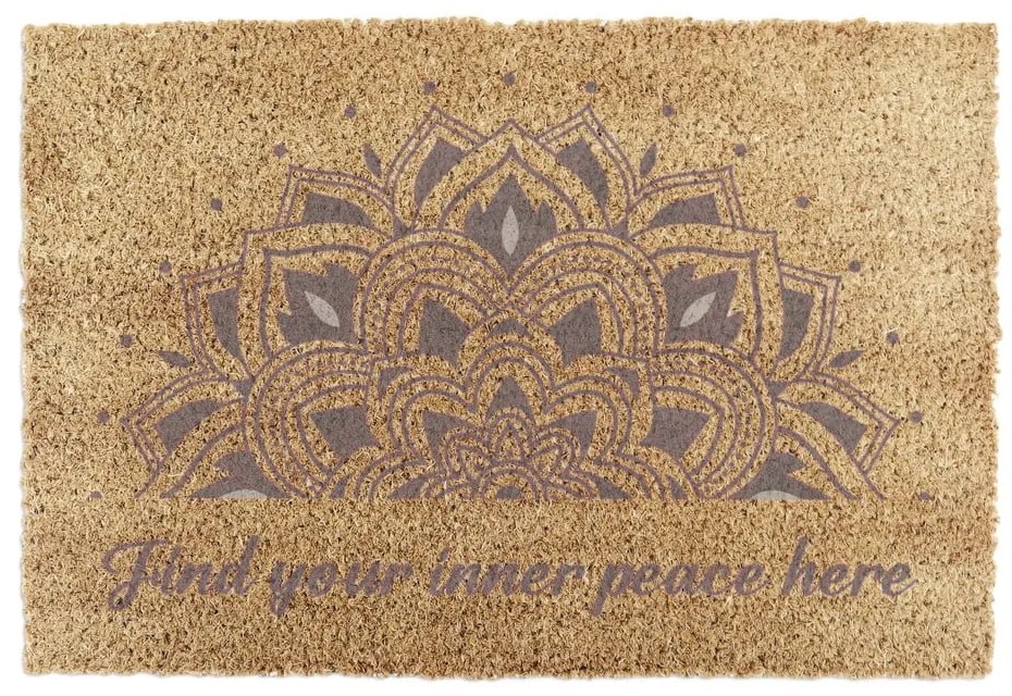 Rohožka z kokosového vlákna 60x90 cm Find Your Inner Peace – Artsy Doormats