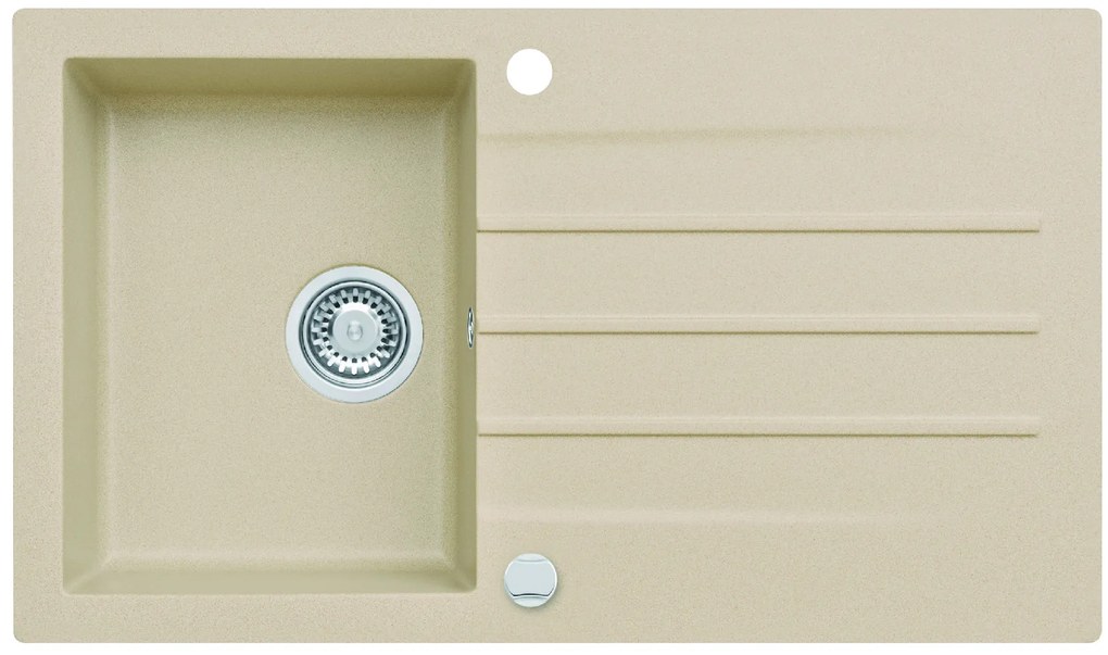 ALVEUS CZ CORTINA 130 - 55 béžová (860x500mm)+sifon pop-up F