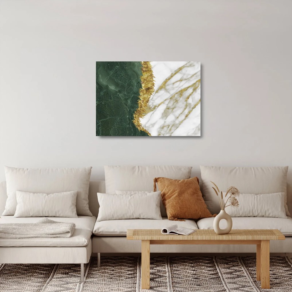 Sklenený obraz - Zelený mramor N⁰1 (70x50 cm)