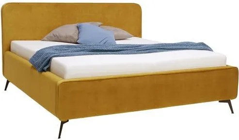 XXXLutz ČALÚNENÁ POSTEĽ, 180/200 cm, kari žltá Moderano - Postele - 000504000101