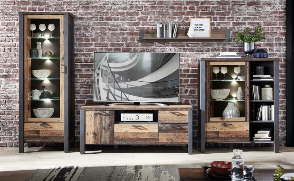 Vitrína s priehradkami Cardiff, s osvetlením