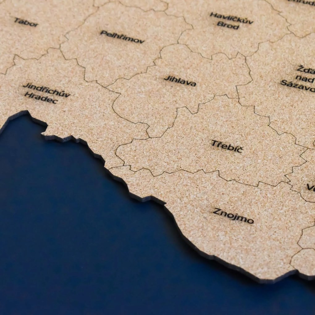 DUBLEZ | Korková mapa okresov Česka | Obraz