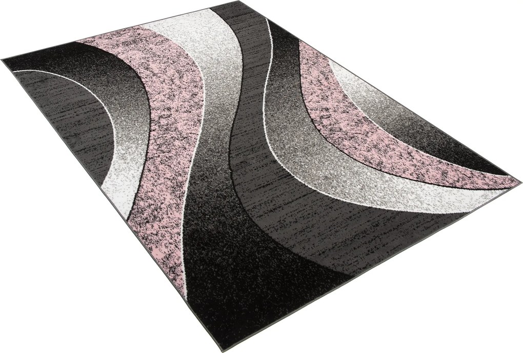 TA Koberec K857G PINK CHEAP PP EWL Sivý Obdĺžnikový Rozmer: 60x100 cm