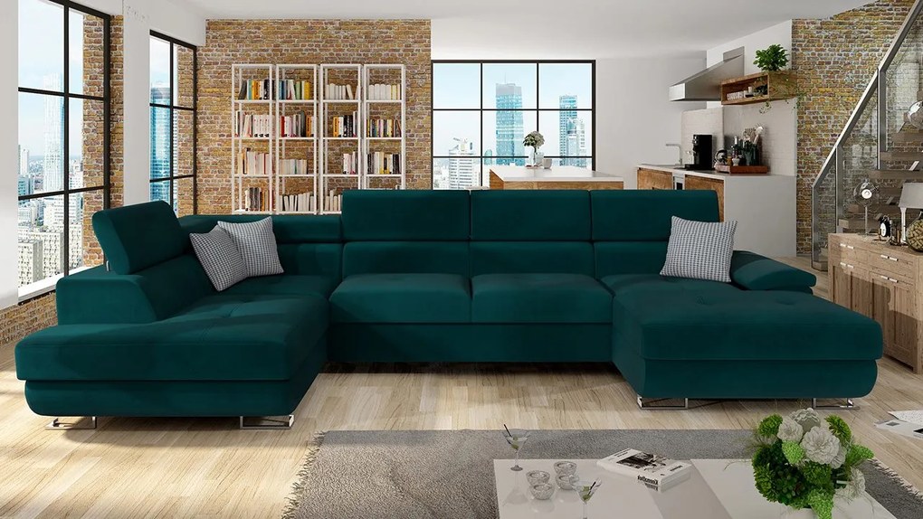 Rohová sedacia súprava Alvin Bis Premium, Dostupné poťahy: Terra 05 + Terra 05 + Terra 15 ECO, Strana: Pravá