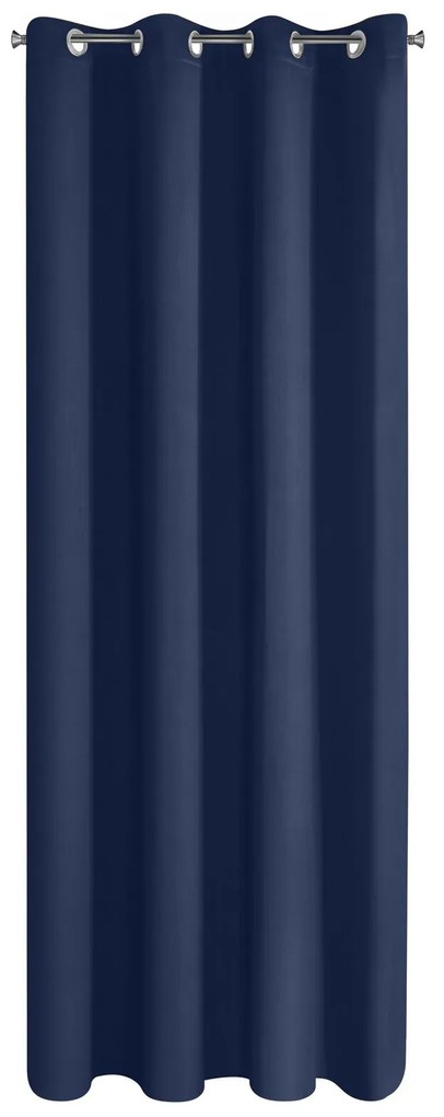 ZATEMŇOVACÍ ZÁVES NA KRÚŽKOCH ADLEY 135X250 CM TMAVOMODRÁ