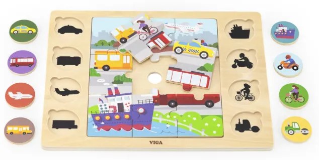 Puzzle súprava Viga 44742 - dopravné prostriedky