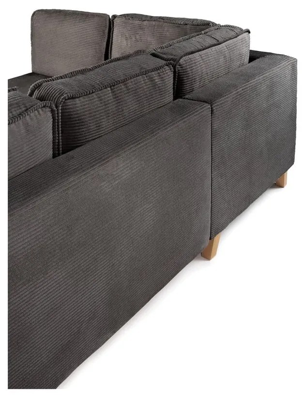 Sivá menčestrová rozkladacia rohová pohovka (ľavý roh) Tori – Bonami Selection