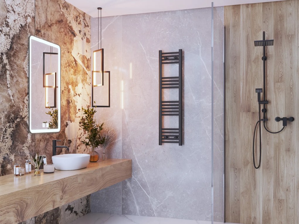 Gamma Erga Basic, vykurovacie teleso 1200x300 mm, 336 W, čierna, ERG-LAV-BASIC-12030-BK