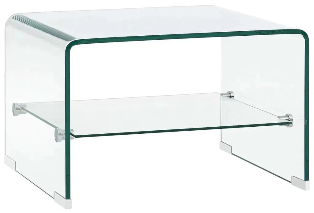 Konferenčný stolík priehľadný 50x45x33 cm tvrdené sklo