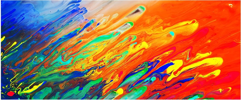 Obraz - Farebná abstrakcia (120x50 cm)