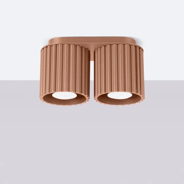 Sollux SL.1805 - Bodové svietidlo AURA 2xGU10/10W/230V hnedá