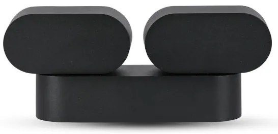 LED Vonkajšie flexibilné nástenné svietidlo 2xLED/12W/230V IP65 čierna