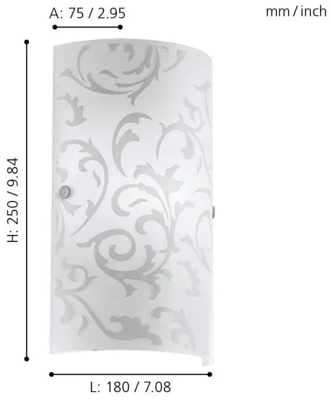 EGLO 90049 - nástenné svietidlo AMADORA 1xE14/60W