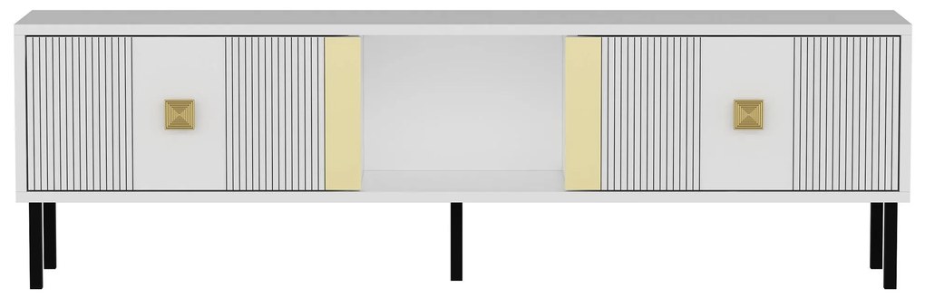 TV stolík/skrinka Danuda (biela + zlatá) . Vlastná spoľahlivá doprava až k Vám domov. 1095347