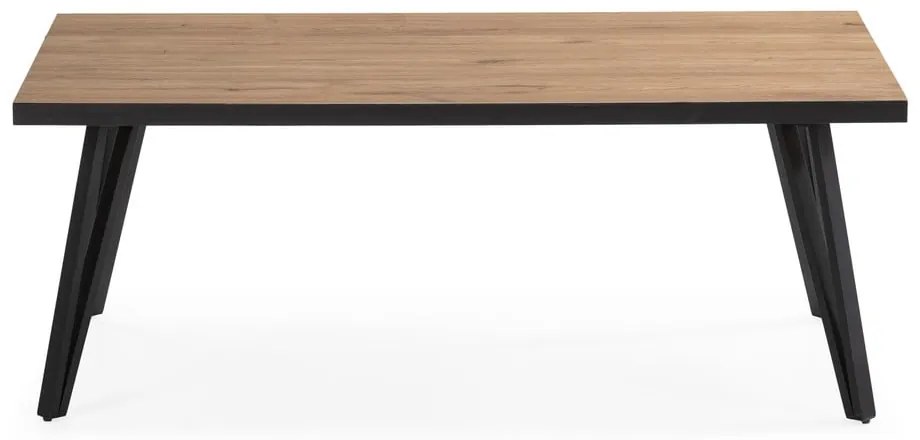 Čierny/prírodný konferenčný stolík s doskou v dubovom dekore 60x120 cm Sindi – Marckeric