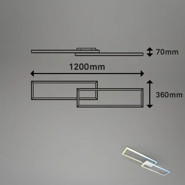 Briloner 3761019 - LED stmievateľné stropné svietidlo LED/45W/230V 2700-6500K + diaľkové ovládanie matný chróm