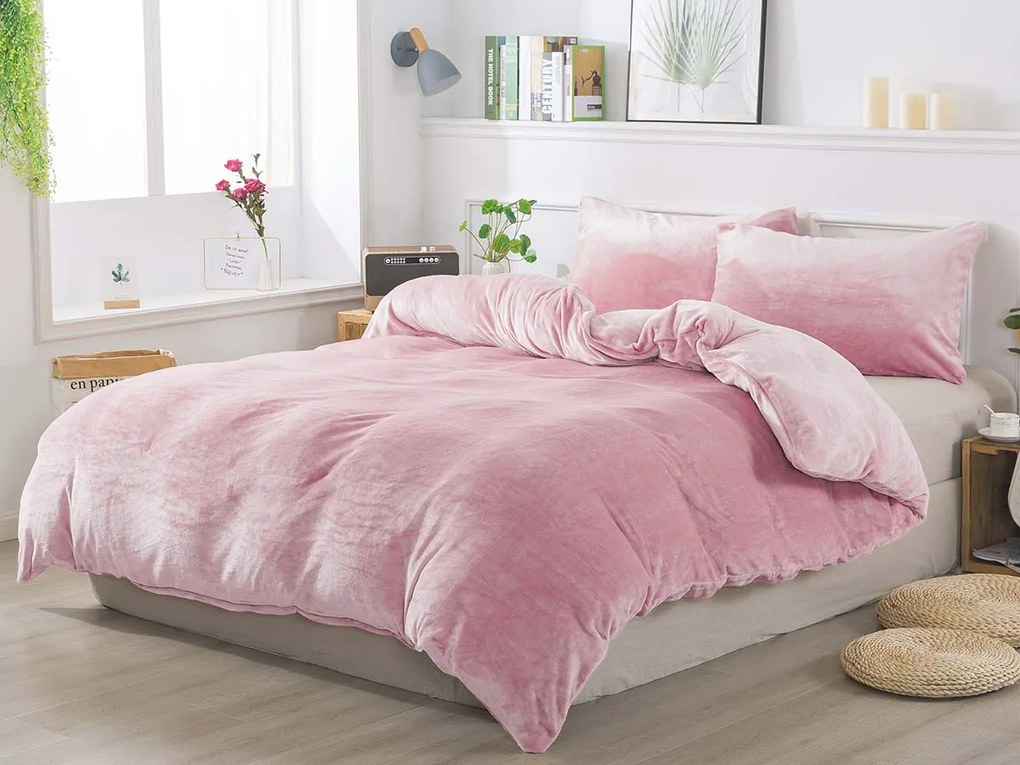 XPOSE® Francúzske mikroplyšové obliečky JORGA Exclusive - ružové