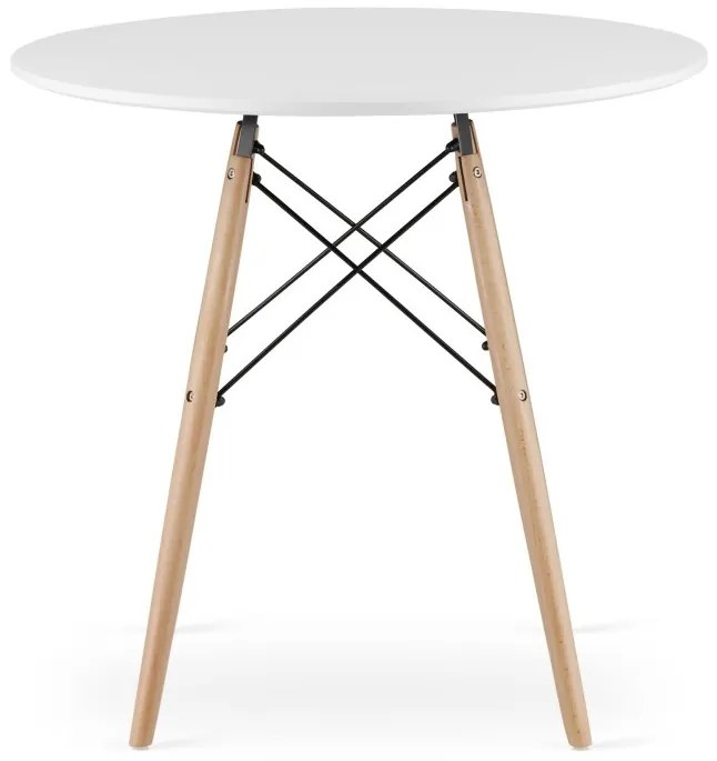 Jedálenský stôl 80 cm biely
