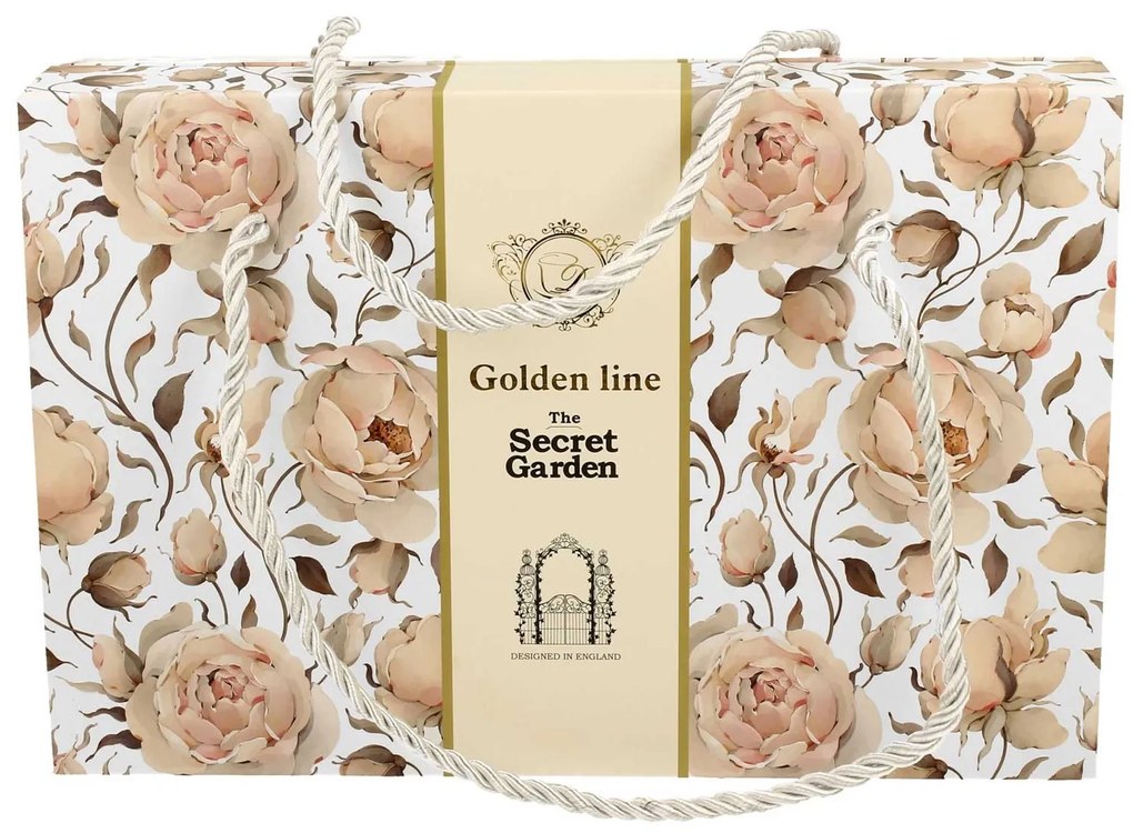 Porcelánová šálka na nohe s podšálkou English Roses White 90 ml sada 2ks