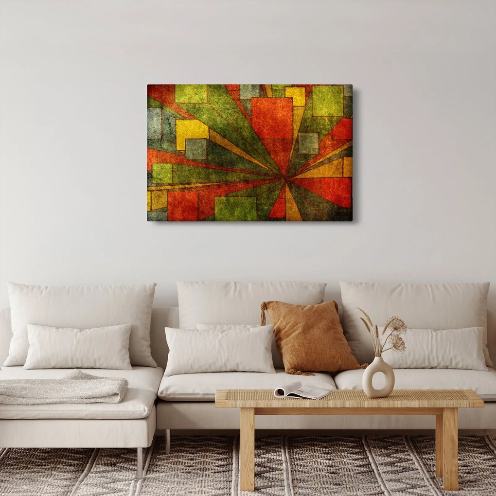 Obraz geometrické abstrakcie (90x60 cm)