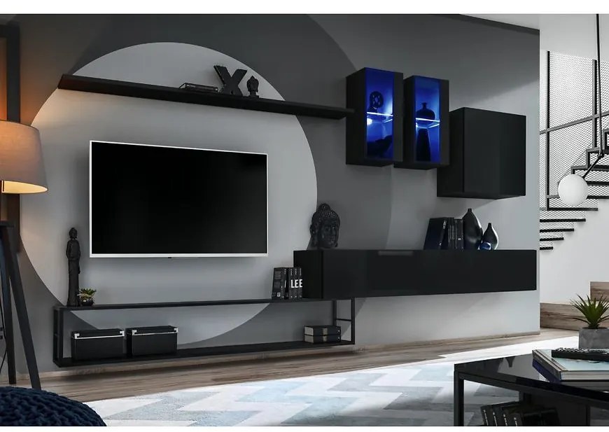 Obývacia stena Switch Met I čierny