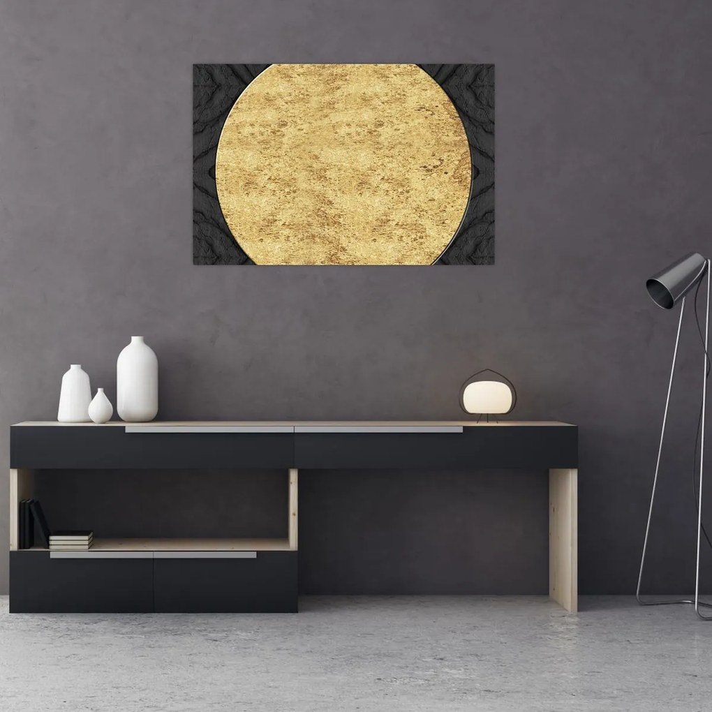 Obraz - Zlatá štruktúra N⁰2 (90x60 cm)