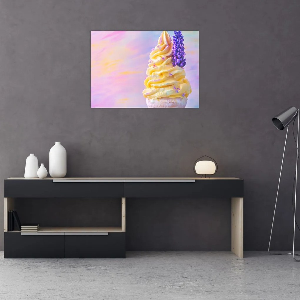 Obraz - Zmrzlina s levanduľou (70x50 cm)