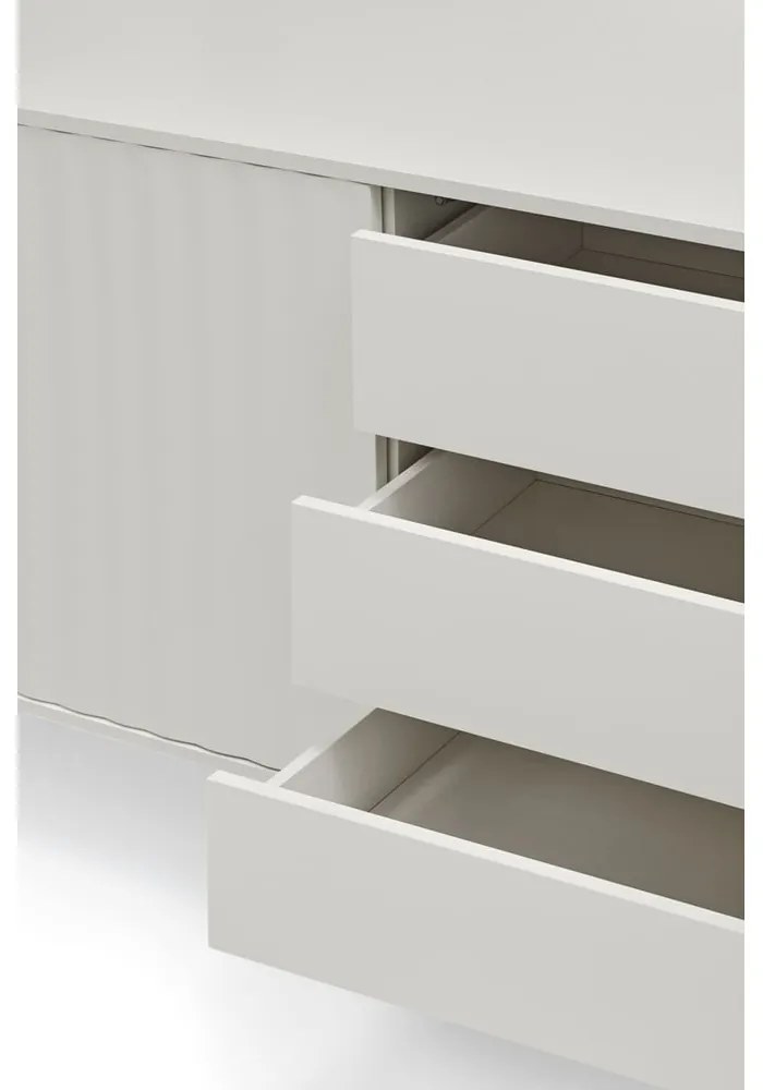 Biela nízka komoda 211x80 cm Sierra – Teulat