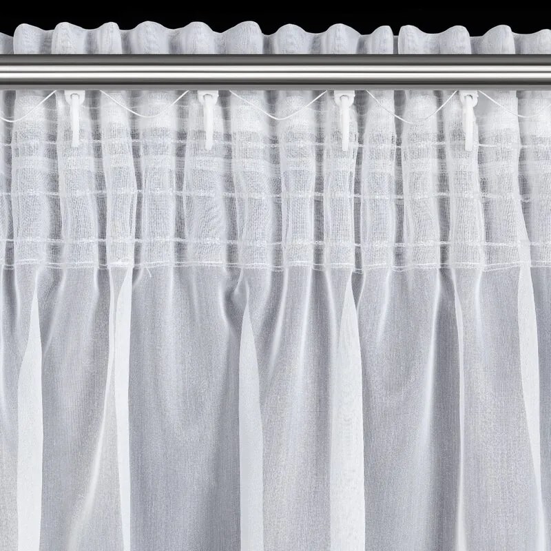 ZÁCLONA MIREA NA PÁSKE 350 X 150 CM BIELA