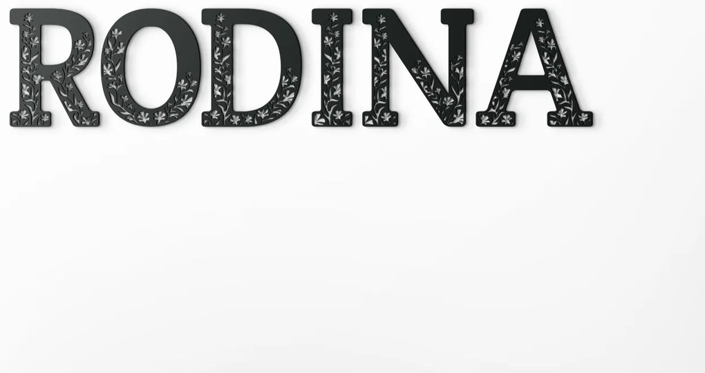 drevko Drevený nápis Rodina Rozmer obrazu: 12 x 60 cm, Farba dekorácie: Čierna