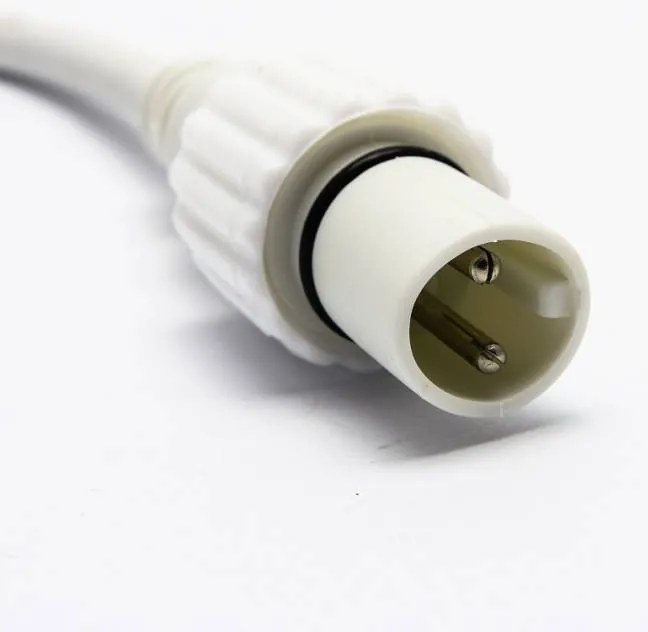 DECOLED Světelná girlanda pro žárovky s paticí E27 - 10 m, 10 objímek, IP67, bílý kabel