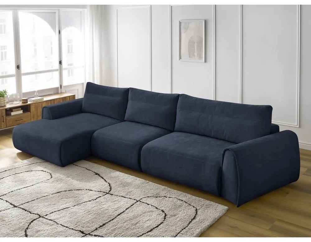 Tmavomodrá rohová pohovka Aden – Bobochic Paris