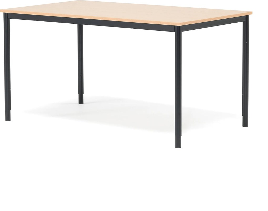Kancelársky pracovný stôl Adeptus, 1400x800 mm, bukový laminát/čierna