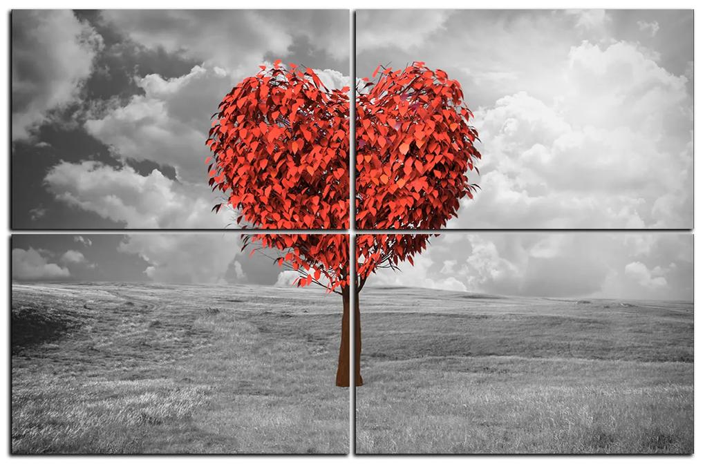 Obraz na plátne - Srdce v tvare stromu 1106D (120x80 cm)