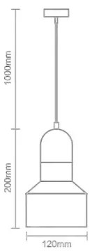 Luster na lanku TERRAZZO 1xE27/60W/230V pr. 12 cm krémová