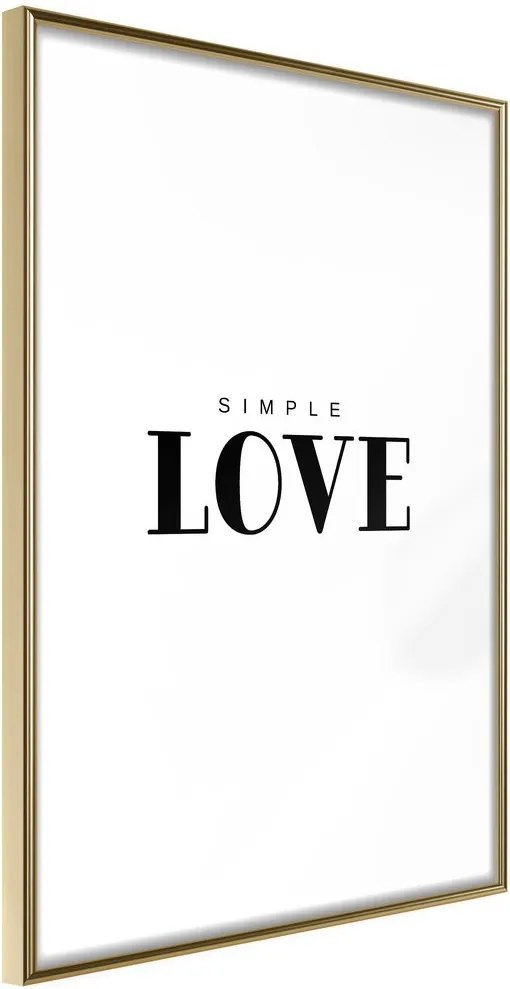 Plagát s jednoduchým nápisom - Simple Love
